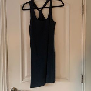 Navy J.Crew twist back dress